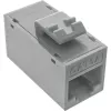 InLine Conector hembra RJ45 keystone, no apantallado, Cat.6A, pack de 8, gris