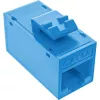 InLine Conector hembra RJ45 keystone, no apantallado, Cat.6A, pack de 8, azul