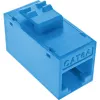 InLine Conector hembra RJ45 keystone, no apantallado, Cat.6A, pack de 8, azul