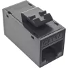 InLine Conector hembra RJ45 keystone, no apantallado, Cat.6A, pack de 8, negro