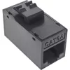 InLine Conector hembra RJ45 keystone, no apantallado, Cat.6A, pack de 8, negro
