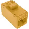 InLine Conector hembra RJ45 keystone, no apantallado, Cat.6A, pack de 8, amarillo