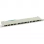 InLine Patch Panel Cat.6 24 puertos 19 pulgadas 0,5U gris claro RAL7035