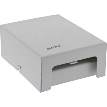 InLine Caja de consolidación de sobremesa 4x keystone RJ45, metal, RAL7035