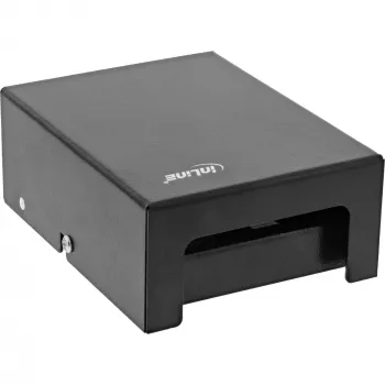 InLine Caja de consolidación de sobremesa 4x keystone RJ45, metal, negro RAL9005