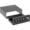 InLine Caja de consolidación de sobremesa 6x keystone RJ45, metal, negro RAL9005