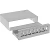 InLine Caja de consolidación de sobremesa 8x keystone RJ45, metal, RAL7035