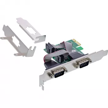 InLine Tarjeta de interfaz 2x serie 9 pines PCIe PCI-Express macho