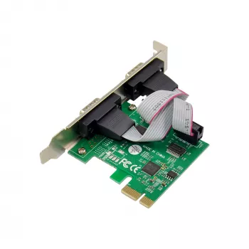 InLine Tarjeta de interfaz 2x serie 9 pines PCIe PCI-Express macho