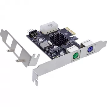 InLine Tarjeta de interfaz 2x PS/2 USB header PCIe macho 0,48 Gbit/s