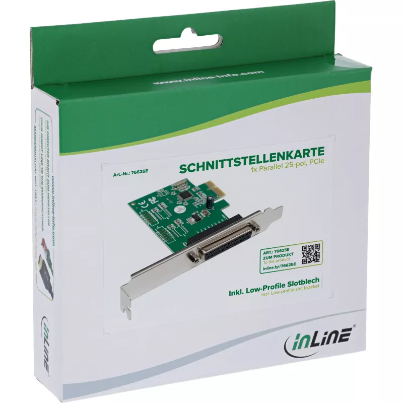 InLine Adaptador paralelo interno 76625E PCIe macho WCH CH382L
