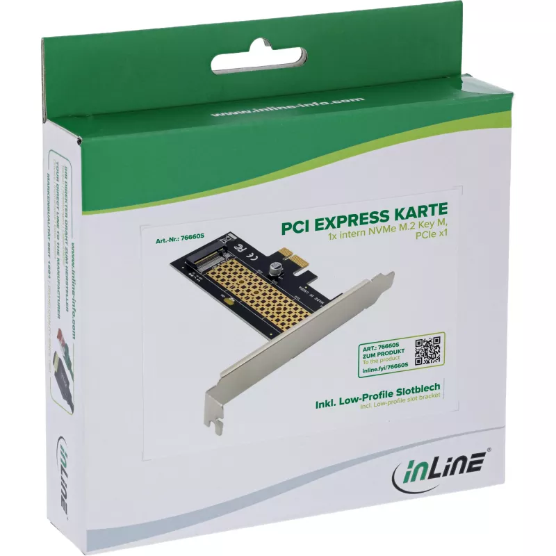 InLine Adaptador M.2 interno 76660S PCIe 1 Gbit/s 3,3 V