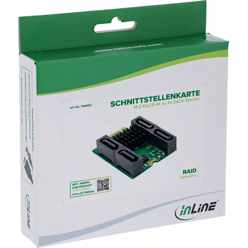 InLine 76660U Tarjeta de interfaz SATA interna M.2 a SATA 6 Gbit/s
