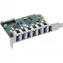 InLine Controlador host USB-A 3.2 Gen.1 7 puertos PCIe, alimentación SATA