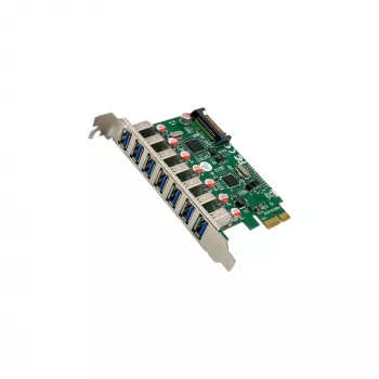 InLine Controlador host USB-A 3.2 Gen.1 7 puertos PCIe, alimentación SATA