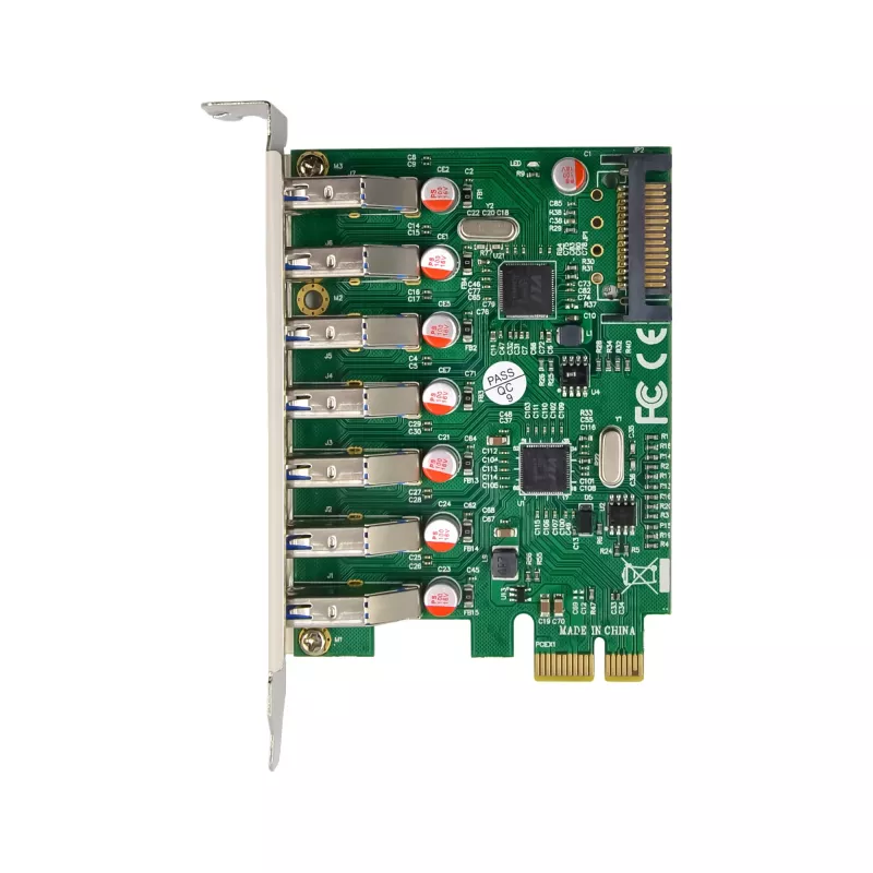 InLine Controlador host USB-A 3.2 Gen.1 7 puertos PCIe, alimentación SATA