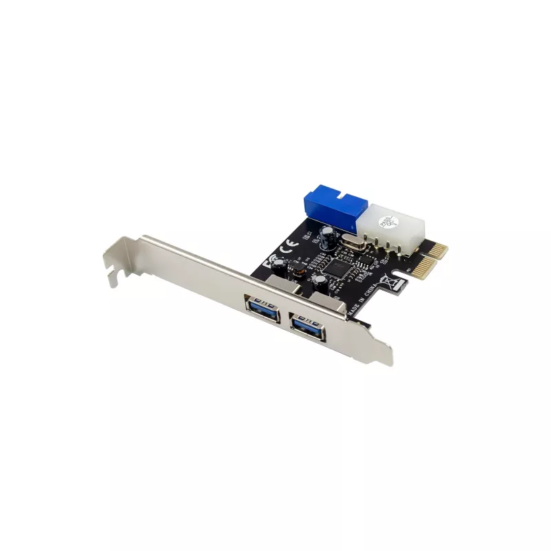 InLine 2+2 puertos controlador host USB 3.2 Gen.1, PCIe, con alimentación SATA + chapa LP