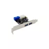InLine 2+2 puertos controlador host USB 3.2 Gen.1, PCIe, con alimentación SATA + chapa LP