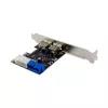 InLine 2+2 puertos controlador host USB 3.2 Gen.1, PCIe, con alimentación SATA + chapa LP