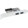 InLine tarjeta controladora host USB 3.0 de 2 puertos con conector de alimentación auxiliar SATA PCIe