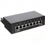 InLine panel de parcheo Cat.6A montaje de mesa/pared 8 puertos negro RAL9005
