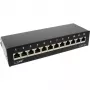InLine panel de parcheo Cat.6A montaje de mesa/pared 12 puertos negro RAL9005