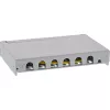 InLine patch panel Cat.6A 0,5HE 6 puertos, sobremesa/pared/raíl, gris con protección antipolvo