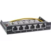InLine panel de parcheo Cat.6A 0,5U 6 puertos, mesa/pared/raíl, negro con protección antipolvo
