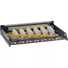 InLine panel de parcheo Cat.6A 0,5U 6 puertos, mesa/pared/raíl, negro con protección antipolvo