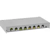 InLine patch panel Cat.6A 0,5HE 8 puertos, sobremesa/pared/raíl, gris, protección antipolvo
