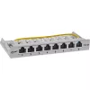 InLine patch panel Cat.6A 0,5HE 8 puertos, sobremesa/pared/raíl, gris, protección antipolvo