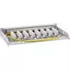 InLine patch panel Cat.6A 0,5HE 8 puertos, sobremesa/pared/raíl, gris, protección antipolvo