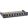 InLine panel de parcheo Cat.6A 0,5U 8 puertos, mesa/pared/raíl, negro, protección antipolvo