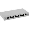 InLine patch panel Cat.6A 0,5HE 8 puertos, montaje sobremesa/pared gris claro RAL7035