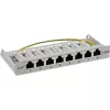 InLine patch panel Cat.6A 0,5HE 8 puertos, montaje sobremesa/pared gris claro RAL7035