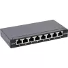 InLine patch panel Cat.6A 0,5HE 8 puertos, montaje sobremesa/pared negro RAL9005