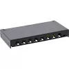 InLine patch panel Cat.6A 0,5HE 8 puertos, montaje sobremesa/pared negro RAL9005