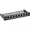 InLine patch panel Cat.6A 0,5HE 8 puertos, montaje sobremesa/pared negro RAL9005