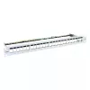 Panel de parcheo vacío InLine 76824A 19 pulgadas Cat.6A 24 puertos 1U gris claro
