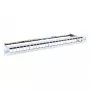 Panel de parcheo vacío InLine 76824A 19 pulgadas Cat.6A 24 puertos 1U gris claro