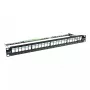 Panel de parcheo vacío InLine 76824B 19 pulgadas Cat.6A 24 puertos 1U negro