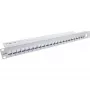 InLine panel de parcheo vacío 19 pulgadas 24 puertos 1U gris claro montaje en rack