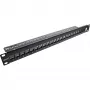 InLine panel de parcheo vacío 19 pulgadas 24 puertos 1U negro