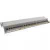 InLine panel de parcheo 19 pulgadas Cat.6A 24 puertos 1U gris claro RAL7035