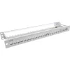 InLine panel de parcheo vacío con extracción 19 pulgadas 24 puertos 1U gris claro