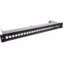 InLine panel de parcheo vacío extraíble 19 pulgadas 24 puertos 1U negro