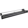InLine panel de parcheo vacío extraíble 19 pulgadas 24 puertos 1U negro