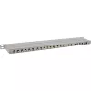 InLine panel de parcheo 19 pulgadas Cat.6A 0,5U 24 puertos, con protección antipolvo, gris
