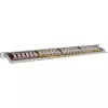 InLine panel de parcheo 19 pulgadas Cat.6A 0,5U 24 puertos, con protección antipolvo, gris
