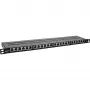 InLine panel de parcheo 19 pulgadas Cat.6A 0,5U 24 puertos, con protección antipolvo, negro